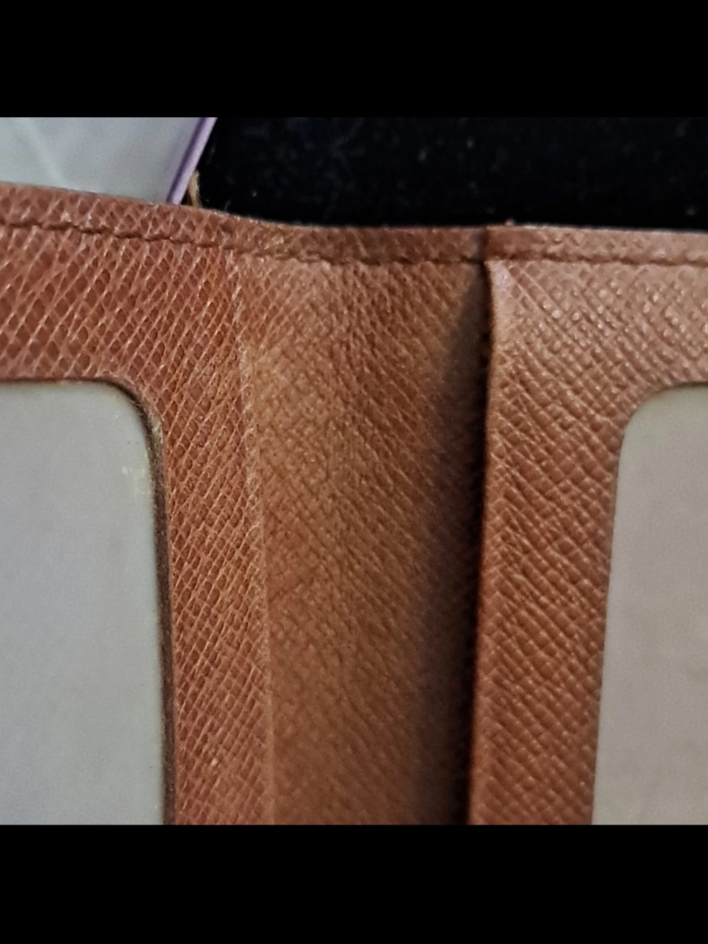 Louis Vuitton Brown/Tan Textured Leather Card Sleeve / holder Unisex - Picture 10 of 10